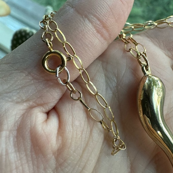 9K Cornicello Necklace - Picture 3 of 6